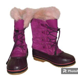 Sorel Joan of Arctic Waterproof Suede Winter Boots Purple & Pink Snow Winter Ski